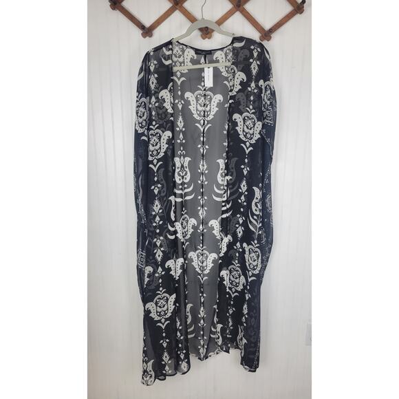 NWT Lane Bryant Maxi Chiffon Cover Up One Size - Picture 4 of 10